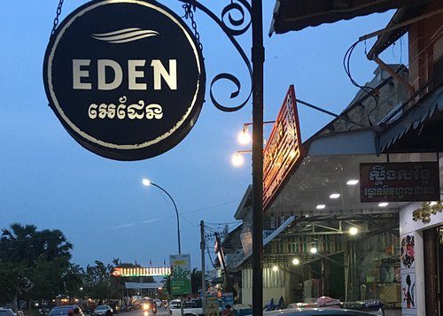 Café Eden storefront in Battambang