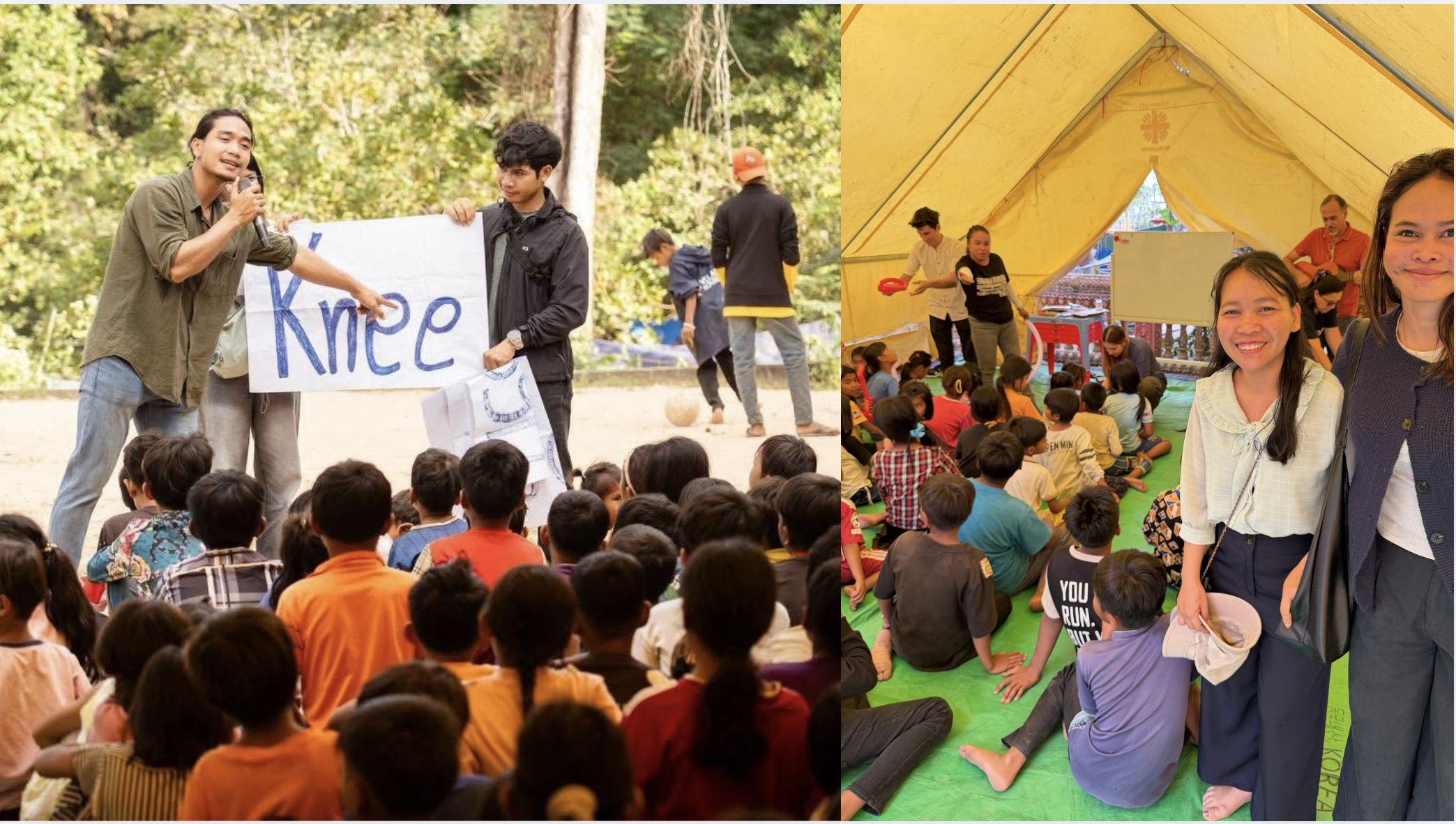 YWAM teams teaching and caring for children at the displaced-families camp on the Cambodia–Thailand border